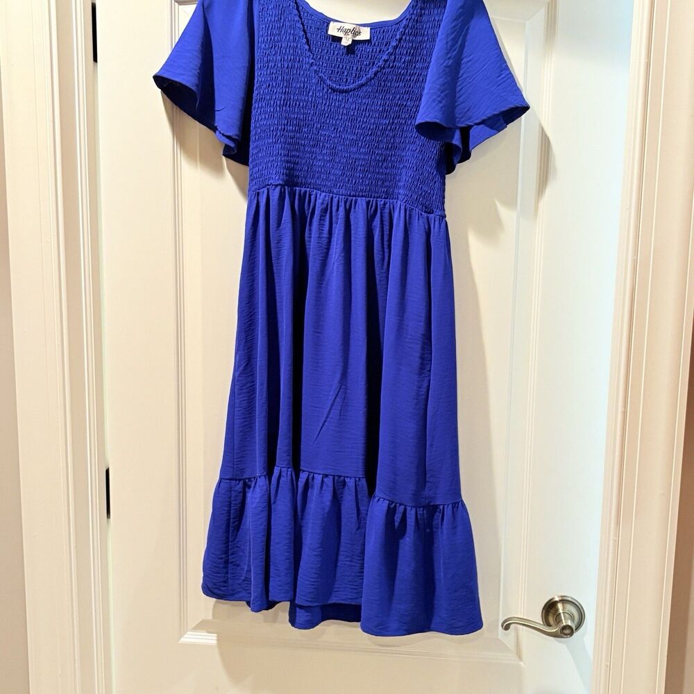 Haptics  Womens‎  Medium Blue  Sundress  Baby Doll Prairie Milkmaid Sty HD3940A
